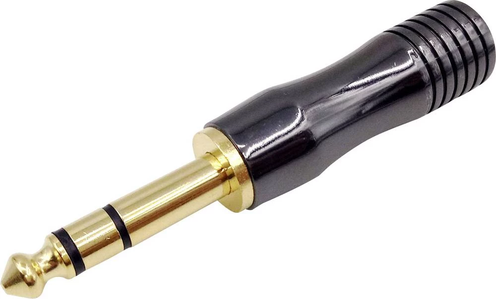 Klinken utični konektor 6.35 mm utikač, ravan, broj polova: 3 stereo, sivi Conrad Components 1 kom. slika