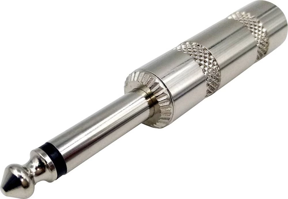 Klinken utični konektor 6.35 mm utikač, ravan, broj polova: 2 mono, srebrni Conrad Components 1 kom. slika