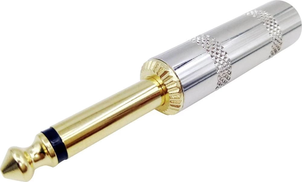 Klinken utični konektor 6.35 mm utikač, ravan, broj polova: 2 mono, srebrni Conrad Components 1 kom. slika