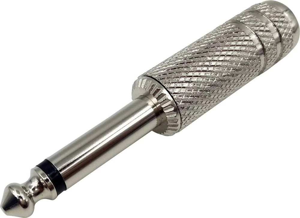 Klinken utični konektor 6.35 mm utikač, ravan, broj polova: 2 mono, srebrni Conrad Components 1 kom. slika