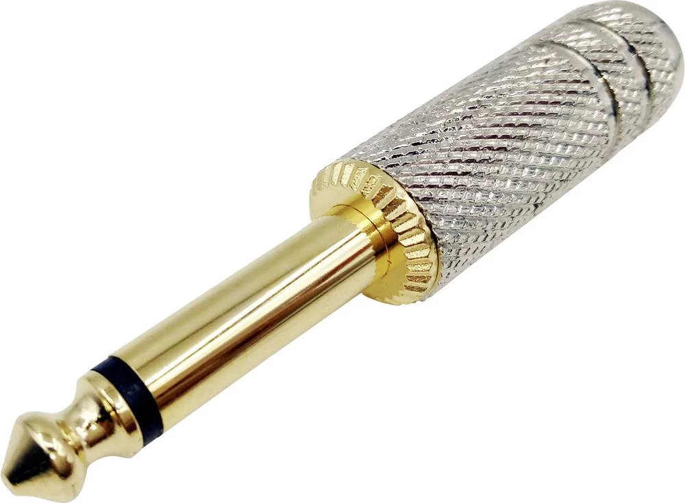 Klinken utični konektor 6.35 mm utikač, ravan, broj polova: 2 mono, srebrni Conrad Components 1 kom. slika