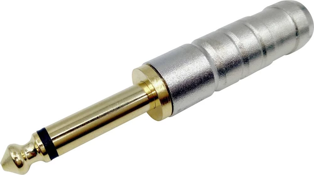 Klinken utični konektor 6.35 mm utikač, ravan, broj polova: 2 mono, srebrni Conrad Components 1 kom. slika