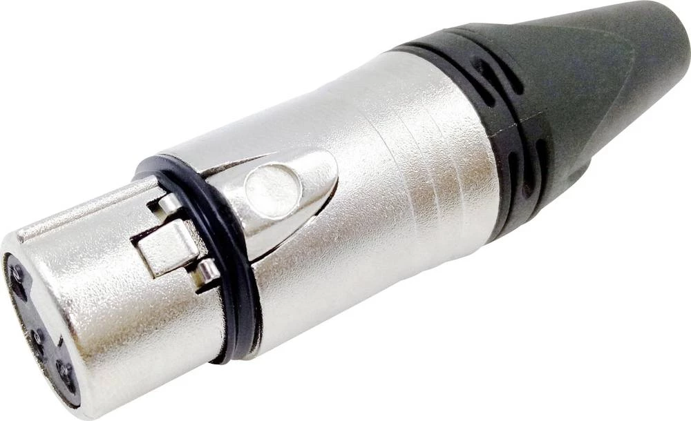 XLR-utični konektor, sklopka, ravan, broj polova: 3 srebrni Conrad Components 1 kom. slika