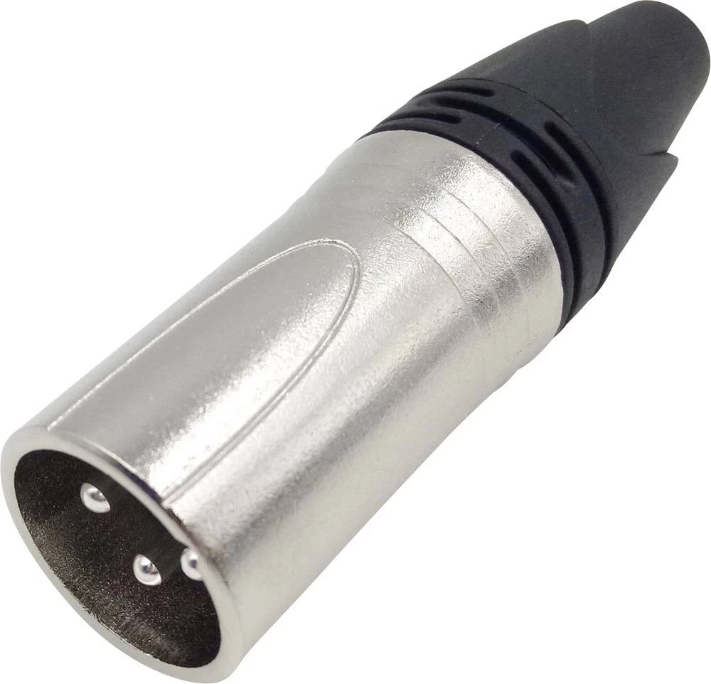 XLR-utični konektor, utikač, ravan, broj polova: 3 srebrni Conrad Components 1 kom. slika