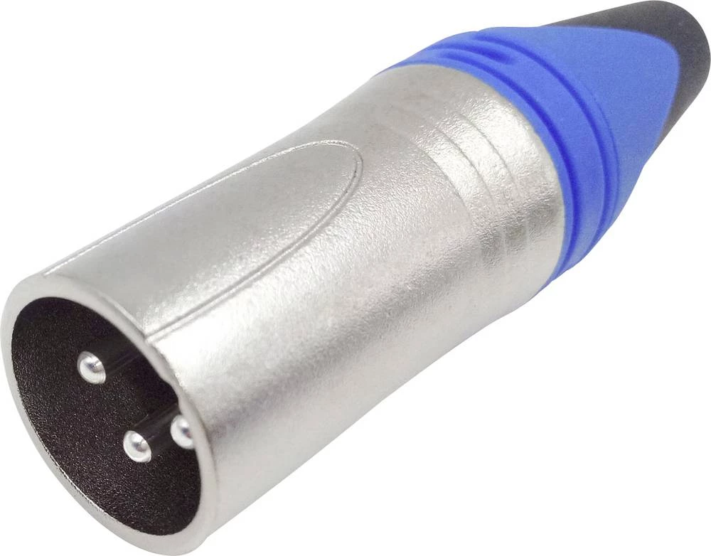 XLR-utični konektor, utikač, ravan, broj polova: 3 srebrni Conrad Components 1 kom. slika