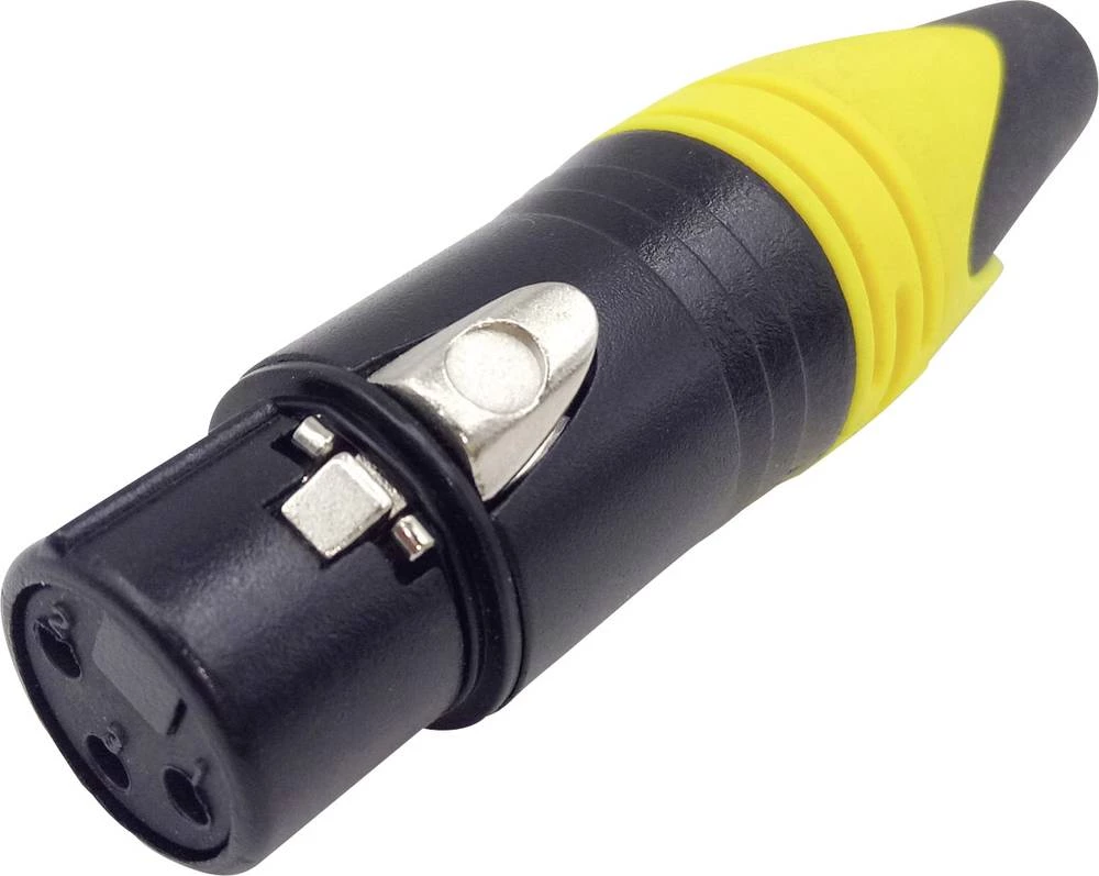 XLR-utični konektor, sklopka, ravan, broj polova: 3 crni, Conrad Components 1 kom. slika