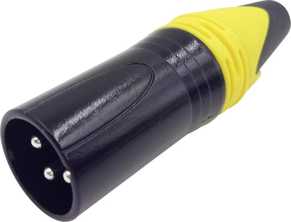 XLR-utični konektor, utikač, ravan, broj polova: 3 crni, Conrad Components 1 kom. slika