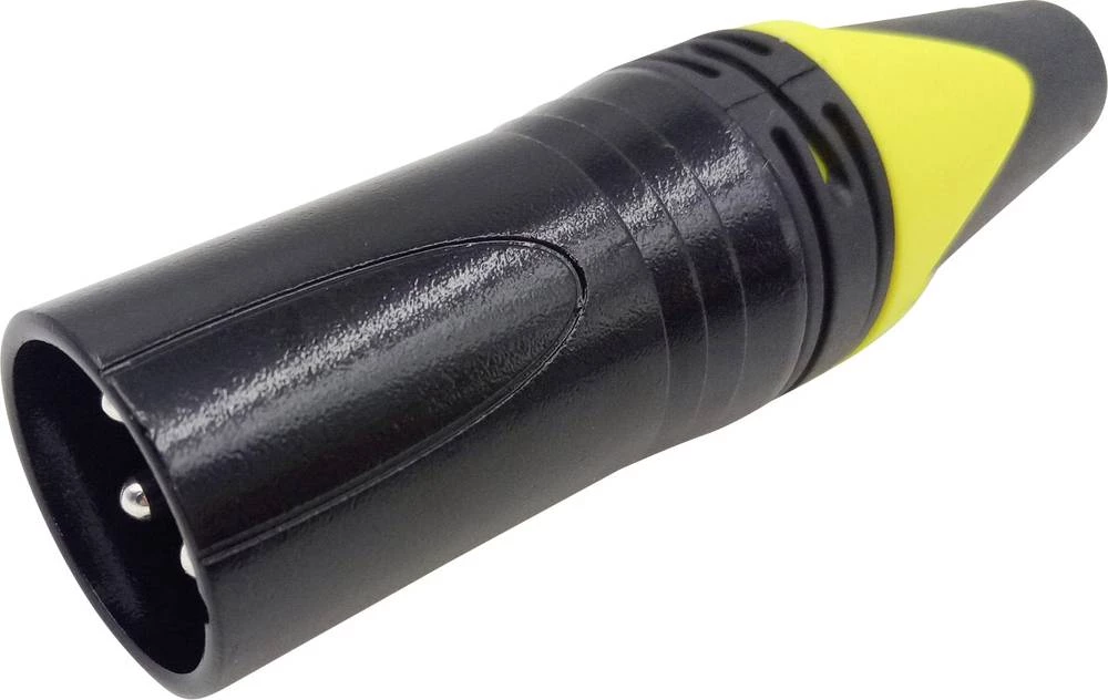 XLR-utični konektor, utikač, ravan, broj polova: 3 crni, Conrad Components 1 kom. slika