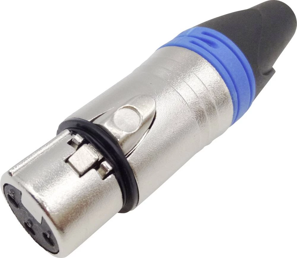 XLR-utični konektor, sklopka, ravan, broj polova: 3 srebrni Conrad Components 1 kom. slika