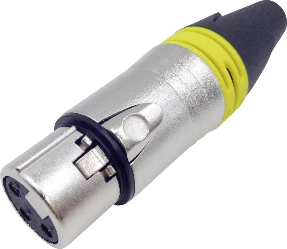 XLR-utični konektor, sklopka, ravan, broj polova: 3 srebrni Conrad Components 1 kom. slika