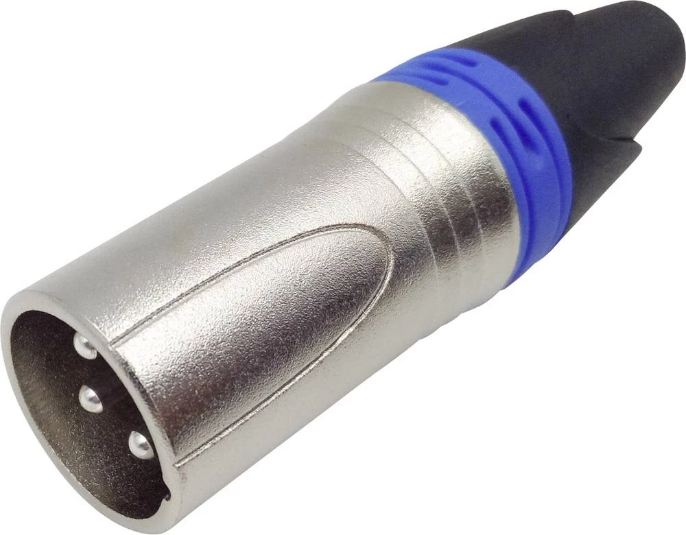 XLR-utični konektor, utikač, ravan, broj polova: 3 srebrni Conrad Components 1 kom. slika