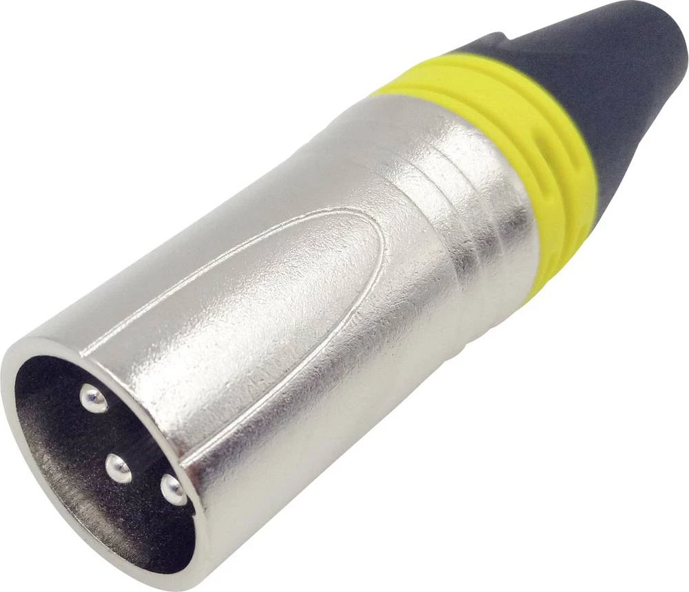 XLR-utični konektor, utikač, ravan, broj polova: 3 srebrni Conrad Components 1 kom. slika