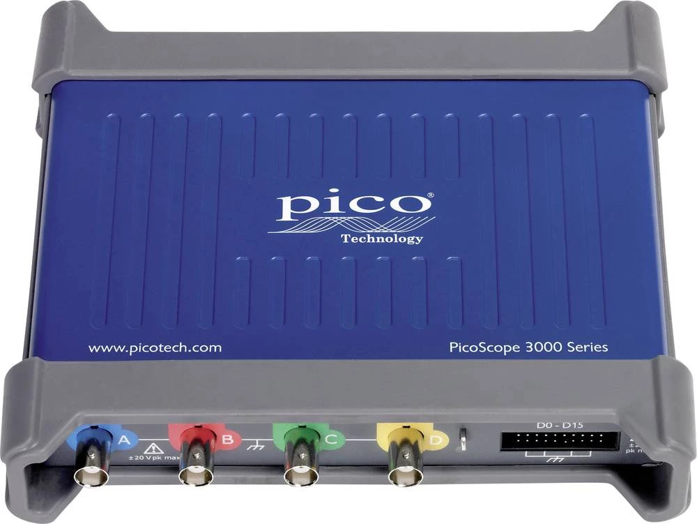USB-osciloskop za računalo pico PicoScope 3403D MSO 50 MHz 20-kanalni 250 MSa/s 16 Mpts digitalna memorija (DSO), mješoviti sign slika