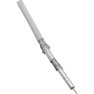 Koaksjialni kabel vanjski promjer: 8.5 mm 75 120 dB bijele boje BKL Electronic 0806011 metarski slika