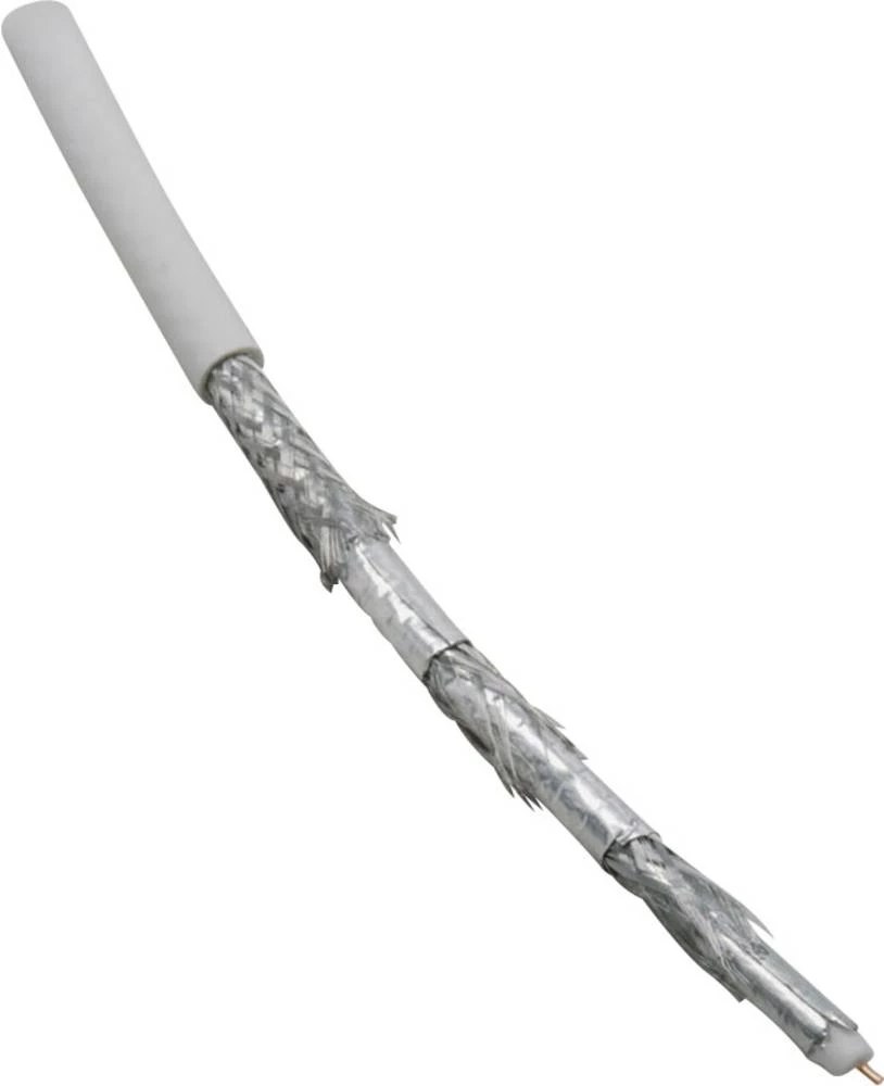 Koaksjialni kabel vanjski promjer: 8.4 mm 75 140 dB bijele boje BKL Electronic 0806015 metarski slika