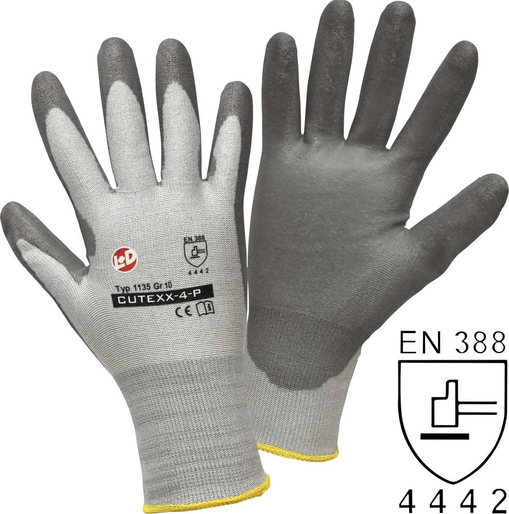 Leipold + Döhle 1135 rukavice sa zaštitom od ureza CUTEXX-4-P HPPE/elastan sa bazaltnim vlaknima i PU prevlakom, veličina 9 slika