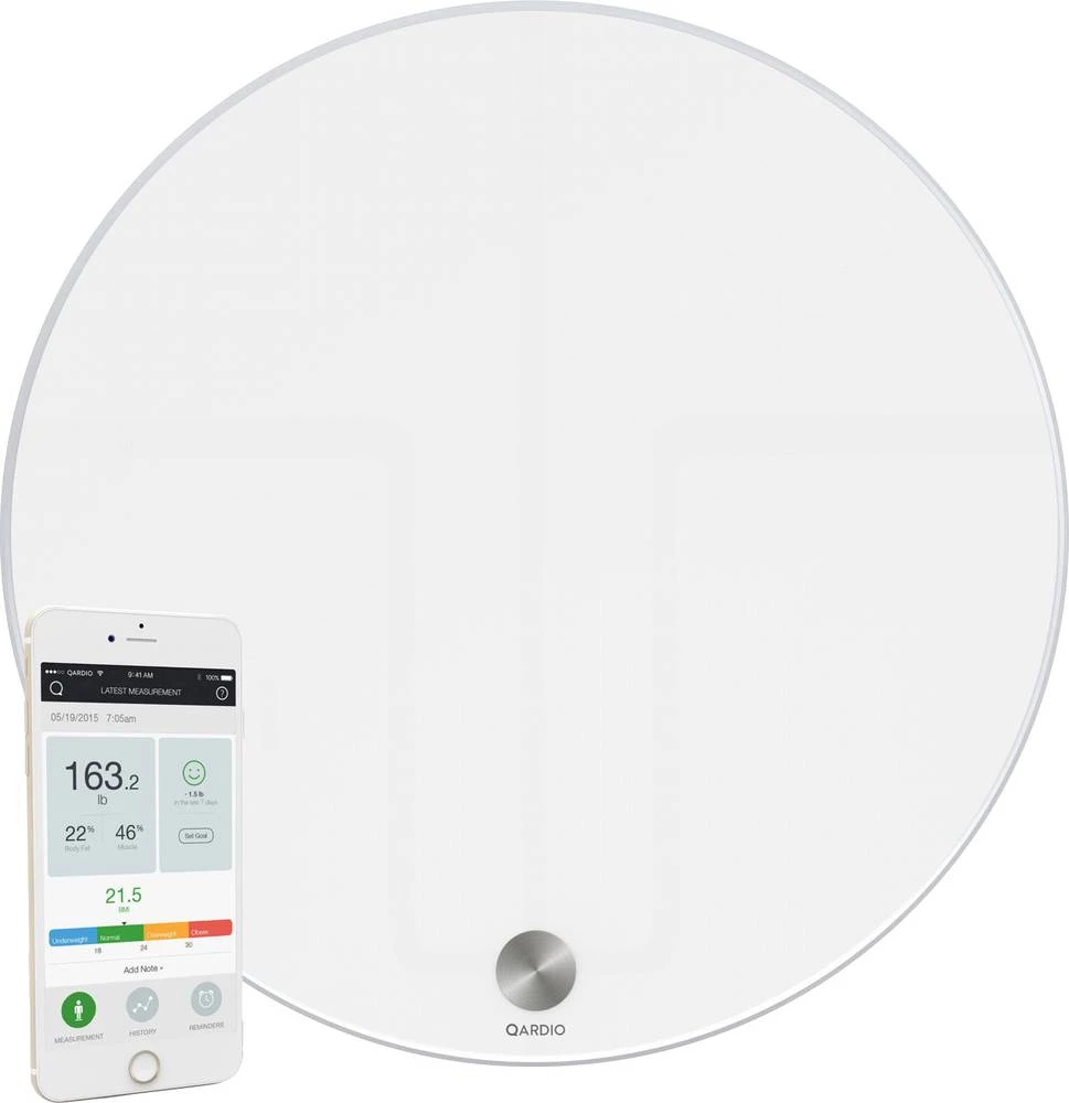 Vaga za analizu QardioBase s Bluetoothom bijela slika