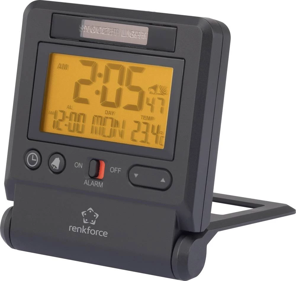 Bežična budilica C8412 Renkforce antracitna broj alarmnih vremena 1 slika