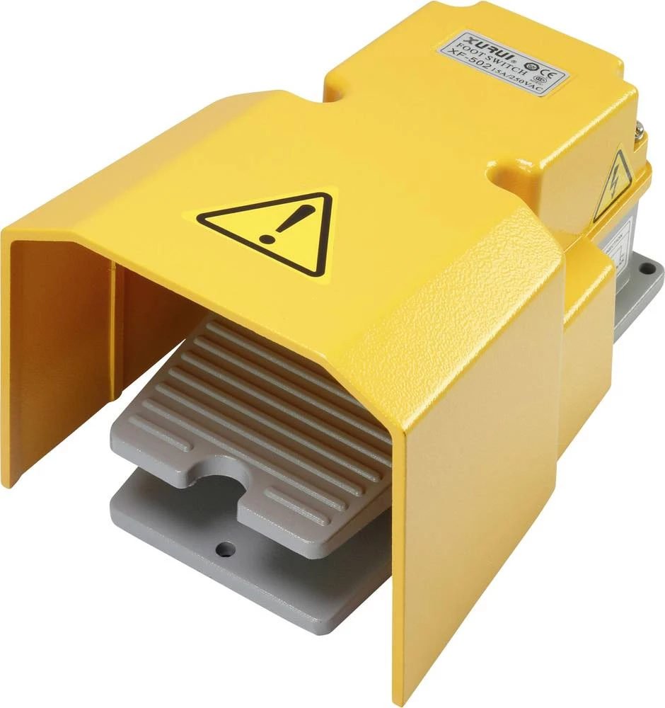 Nožni prekidač 250 V/AC 15 A sa zaštitom pedala 1 zatvarač, 1 otvarač XF-502 1 kom. slika