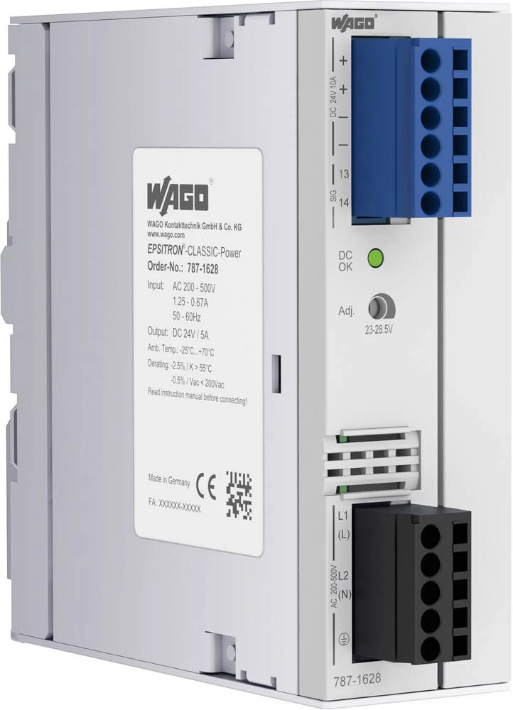 Adapter napajanja za profilne šine (DIN-letva) WAGO 787-1628 24 V 5 A 120 W 1 x slika