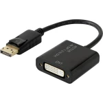 DisplayPort / DVI adapter [1x DisplayPort utikač - 1x DVI-utičnica 24+5pol.] crni, pozlaćeni kontakti renkforce