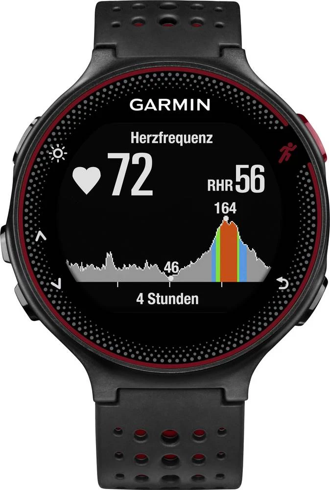 GPS sat za mjerenje pulsa s ugrađenim senzorom Forerunner 235 WHR Garmin Marsalia Bluetooth crna, vinsko crvena slika