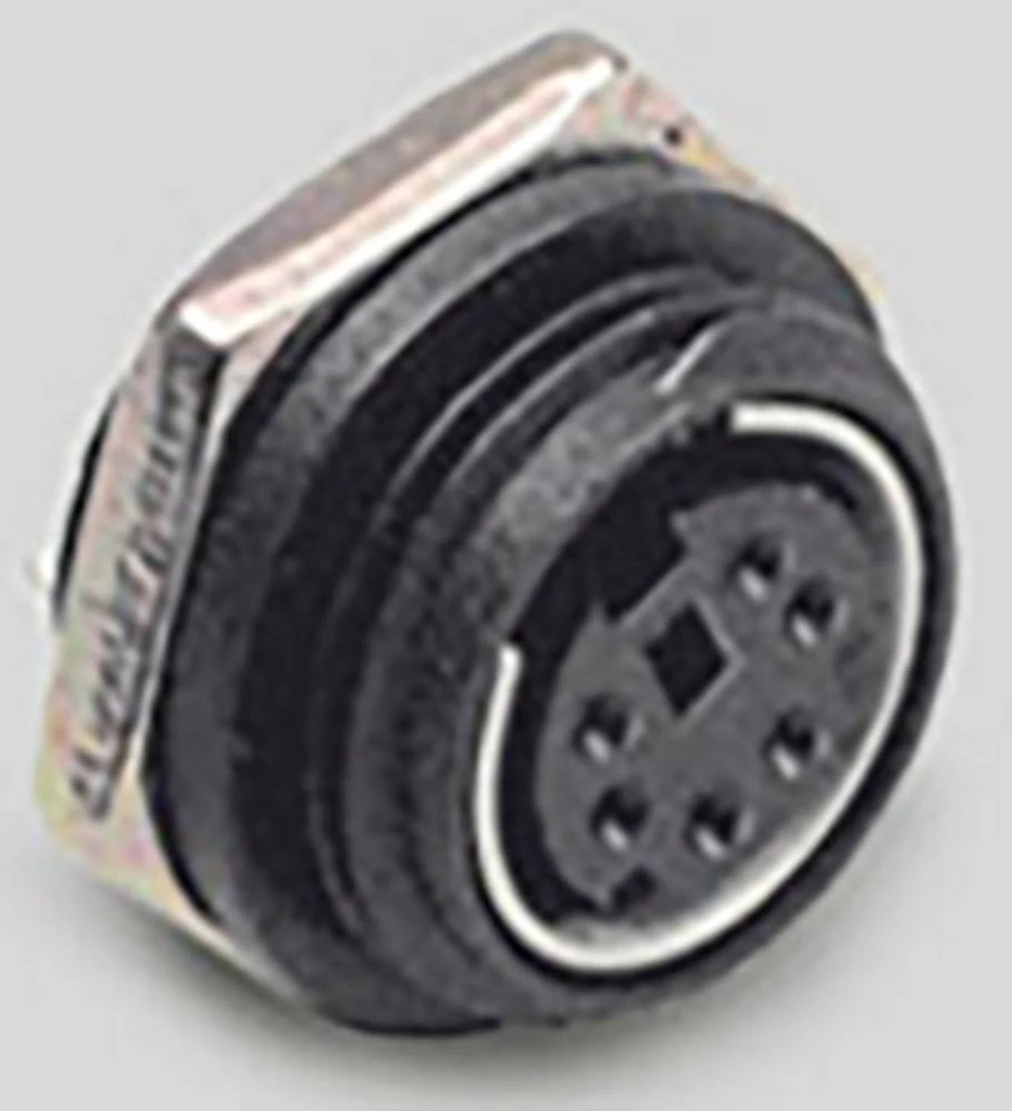 Minijaturni okrugli DIN konektor, utičnica, ugradbeni, vertikalni, broj polova: 8 crni, BKL Electronic 0204038 1 kom. slika