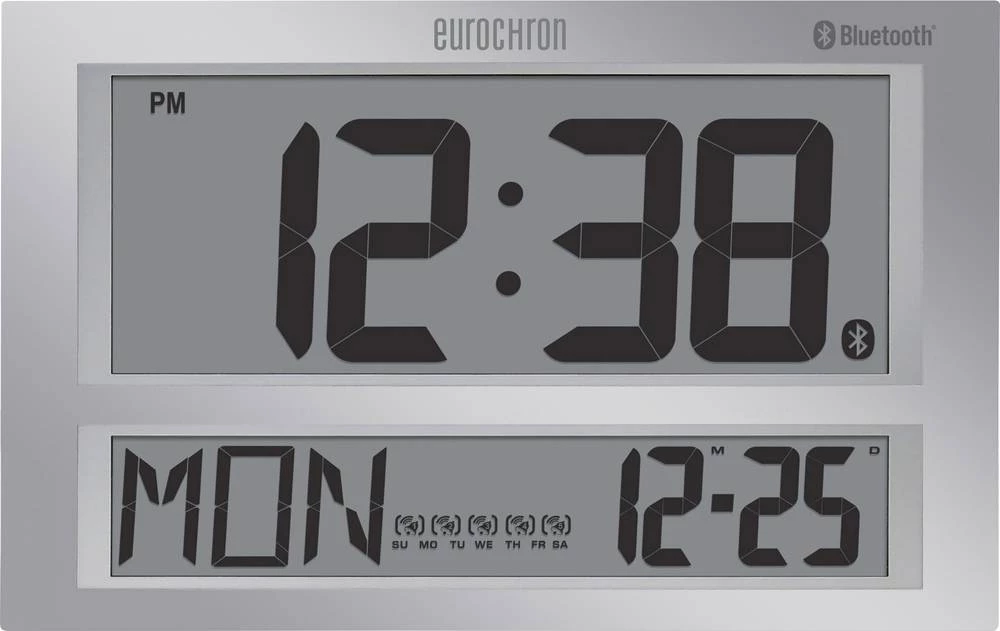 Bežični zidni sat Eurochron 424 mm x 273 mm x 44 mm siva slika