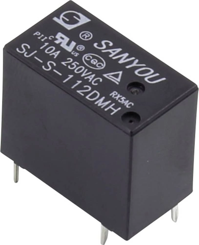 Relej za tiskanu pločicu 12 V/DC 10 A 1 zatvarač SJ-S-112DMH 1 kom. slika