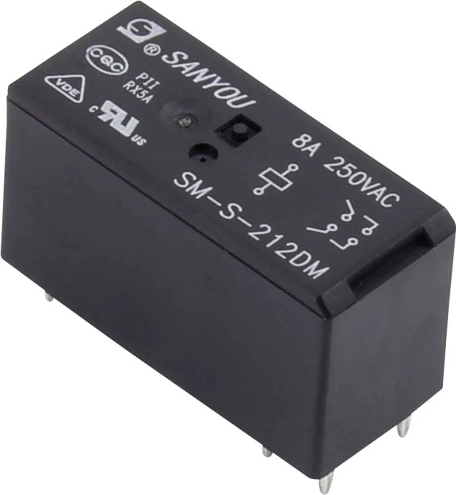 Relej za tiskanu pločicu 12 V/DC 10 A 1 zatvarač SM-S-212DM 1 kom. slika