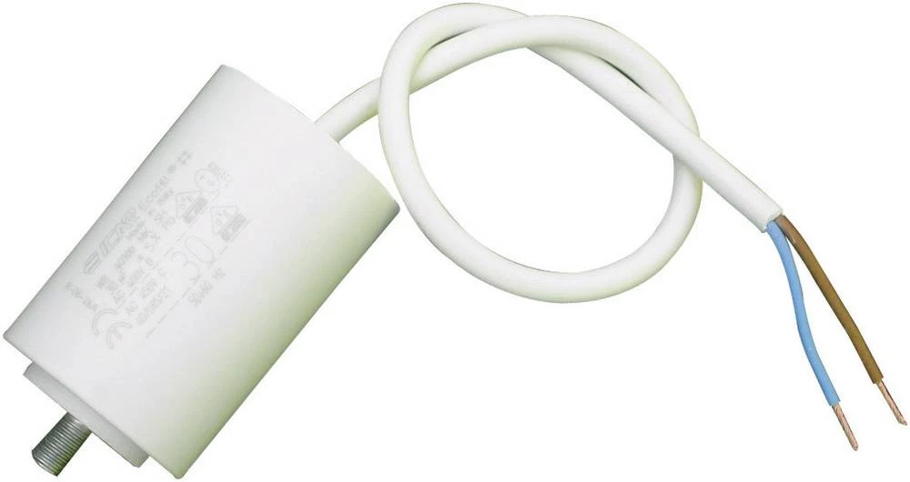 MKP-motorni kondenzator, radijalno ožičen 1.5 µF 450 V/AC 5 % ( x H) 25 mm x 51 mm MK 1.5 UF 25X51 CABLE 350mm 1 kos slika