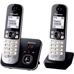 Analogni bežični telefon Panasonic KX-TG6822 Duo automatska sekretarica,telefoniranje slobodnih ruku, crna, srebrna boja