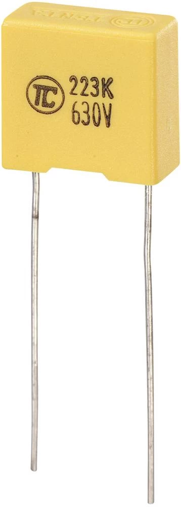 MKS-folijski kondenzator, radijalno ožičen 0.022 µF 630 V/DC 5 % 10 mm (D x Š x V) 13 x 6 x 12 mm 1 kos slika
