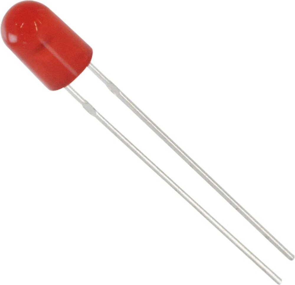 Ožičana LED dioda, crvena, okrugla 5 mm 60 mcd 60 ° 30 mA 2 V Dialight 521-9672F slika