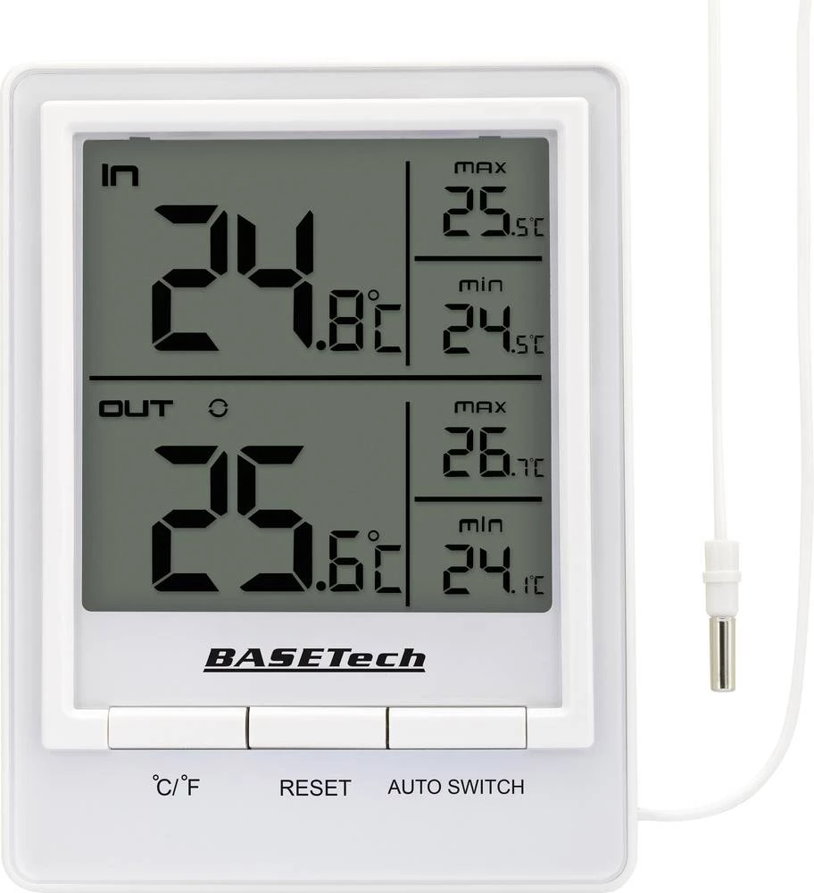 Termometar/higrometar s kablom 1065H Basetech slika