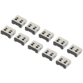10x USB sigurnosni umetak za USB-Portblocker srebrne boje slika