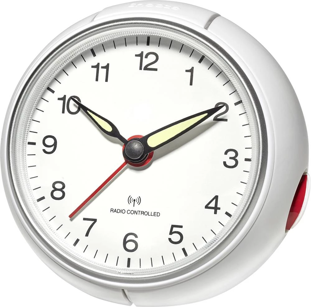 Bežična budilica 60.1514.02 TFA srebrna broj alarmnih vremena 1 flourescentne kazaljke slika