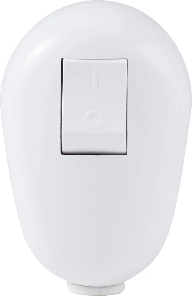 Zaštitni kutni utikač- plastičan s prekidačem 230 V bijeli IP20 Basetech slika