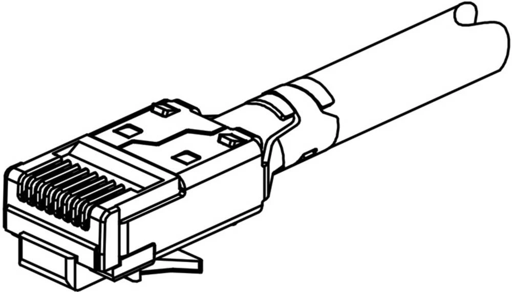 RJ45 utični konektor CAT 6 utikač, ravan, broj polova: 8P8C SS-39200-023 BEL Stewart Connectors SS-39200-023 1 kom. slika