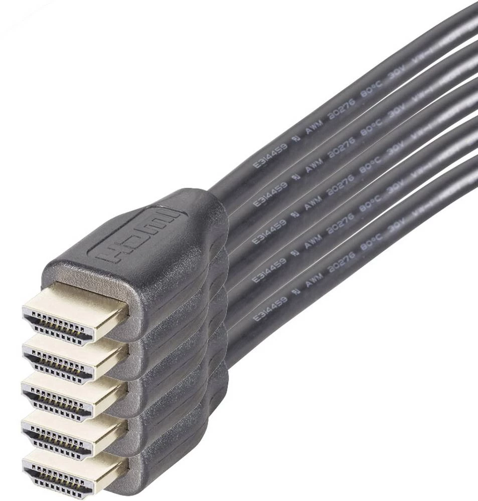 HDMI kabel za povezivanje [1x HDMI utikač - 1 x HDMI utikač] 1.50 m crne boje SpeaKa Professional 5 kom. slika