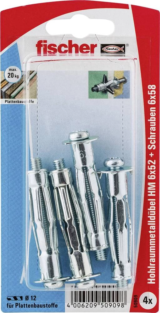 Zidni umetci za šuplje prostore Fischer HM 6 x 52 S K 52 mm 50909 1 set slika