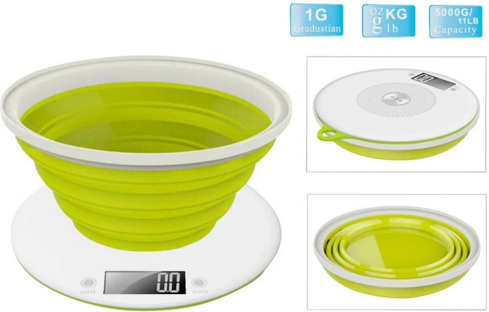 Digitalna kuhinjska vaga TKG EKS 1004 TKG Team Kalorik s mjernom posudom područje vaganja (maks.)=5 kg Apfelzelena slika