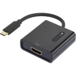 USB / HDMI adapter [1x USB-C™ utikač - 1x HDMI-utičnica] crni, pozlaćeni kontakti renkforce
