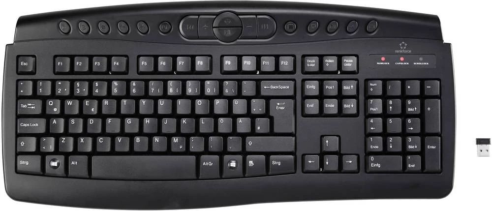 Bežična tipkovnica renkforce KG1006 crna slika