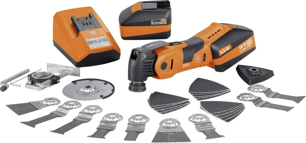 Fein SuperCut AFSC 18 QSL profi-set akumulatorski oscilator za unutarnju izgradnju i renoviranje drvenih dijelova 18 V slika