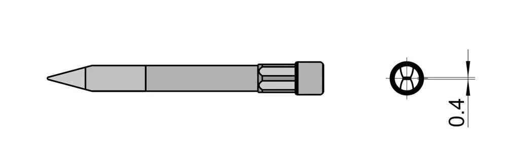 Vrh za lemljenje oblik dlijeta Weller T0054490499 veličina vrha 0.4 mm duljina vrha 59 mm sadržaj 1 kom. slika