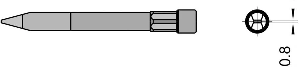 Vrh za lemljenje oblik dlijeta Weller T0054490599 veličina vrha 0.8 mm duljina vrha 59 mm sadržaj 1 kom. slika