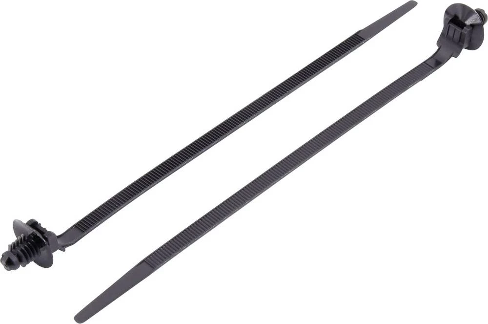 Vezice za kabele 160 mm crne boje s čepom KSS PEV170BK 1 kom slika