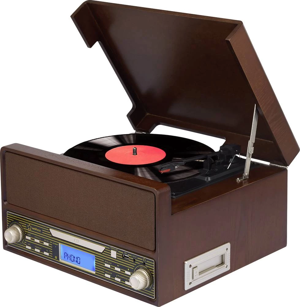 USB gramofon Renkforce RT-1923 drvo slika