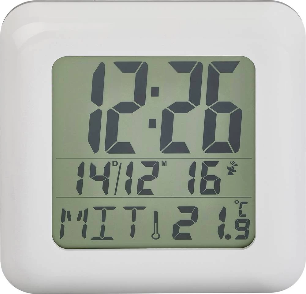 Bežični zidni sat 93274/01 17 cm x 6 cm bijela slika